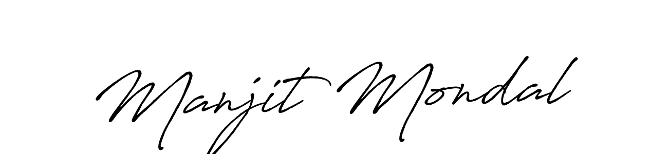 Design your own signature with our free online signature maker. With this signature software, you can create a handwritten (Antro_Vectra_Bolder) signature for name Manjit Mondal. Manjit Mondal signature style 7 images and pictures png