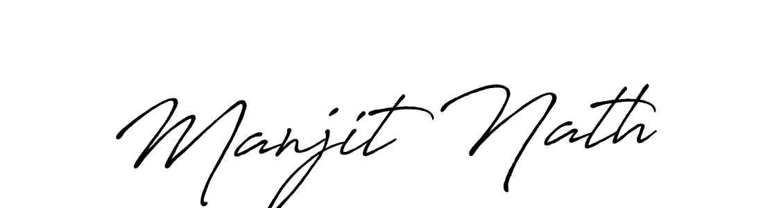 Create a beautiful signature design for name Manjit Nath. With this signature (Antro_Vectra_Bolder) fonts, you can make a handwritten signature for free. Manjit Nath signature style 7 images and pictures png