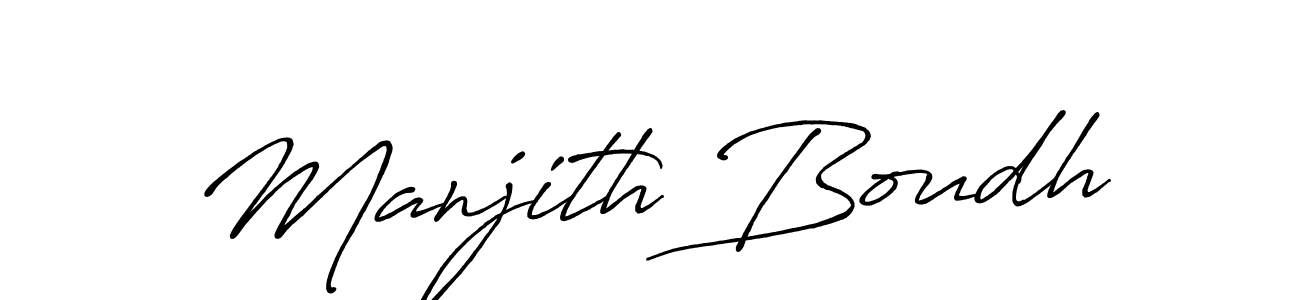 How to make Manjith Boudh signature? Antro_Vectra_Bolder is a professional autograph style. Create handwritten signature for Manjith Boudh name. Manjith Boudh signature style 7 images and pictures png