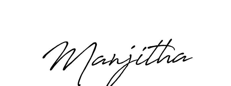 if you are searching for the best signature style for your name Manjitha. so please give up your signature search. here we have designed multiple signature styles  using Antro_Vectra_Bolder. Manjitha signature style 7 images and pictures png