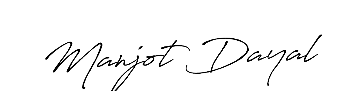 Make a beautiful signature design for name Manjot Dayal. With this signature (Antro_Vectra_Bolder) style, you can create a handwritten signature for free. Manjot Dayal signature style 7 images and pictures png