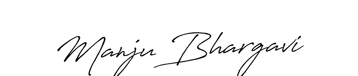 Design your own signature with our free online signature maker. With this signature software, you can create a handwritten (Antro_Vectra_Bolder) signature for name Manju Bhargavi. Manju Bhargavi signature style 7 images and pictures png