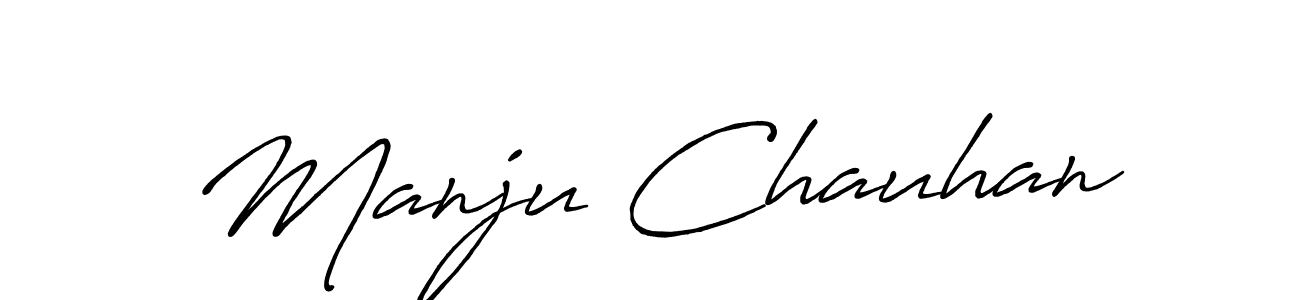 How to make Manju Chauhan signature? Antro_Vectra_Bolder is a professional autograph style. Create handwritten signature for Manju Chauhan name. Manju Chauhan signature style 7 images and pictures png