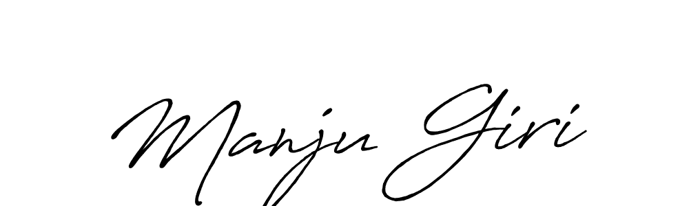 Design your own signature with our free online signature maker. With this signature software, you can create a handwritten (Antro_Vectra_Bolder) signature for name Manju Giri. Manju Giri signature style 7 images and pictures png