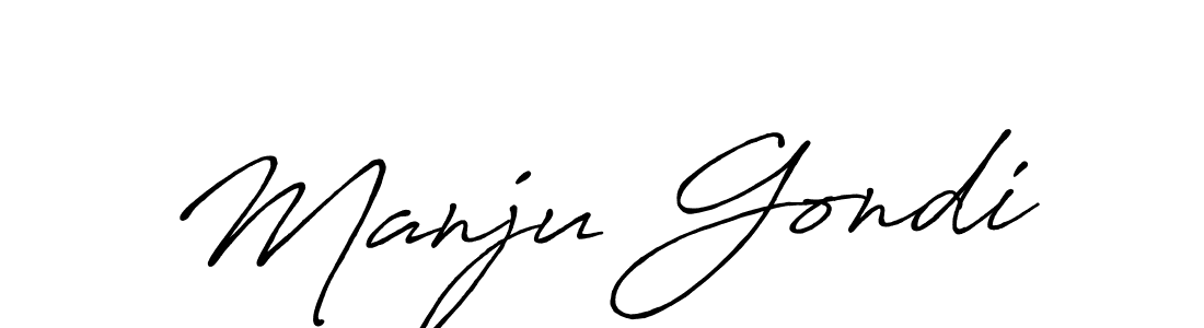 Make a beautiful signature design for name Manju Gondi. Use this online signature maker to create a handwritten signature for free. Manju Gondi signature style 7 images and pictures png
