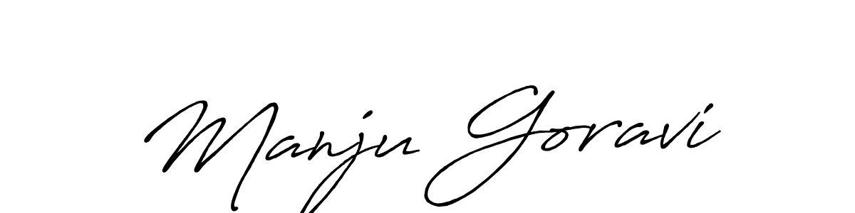 How to make Manju Goravi signature? Antro_Vectra_Bolder is a professional autograph style. Create handwritten signature for Manju Goravi name. Manju Goravi signature style 7 images and pictures png