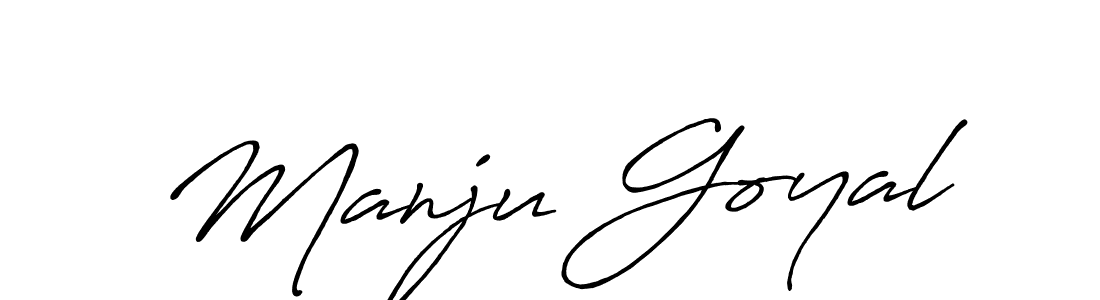 It looks lik you need a new signature style for name Manju Goyal. Design unique handwritten (Antro_Vectra_Bolder) signature with our free signature maker in just a few clicks. Manju Goyal signature style 7 images and pictures png