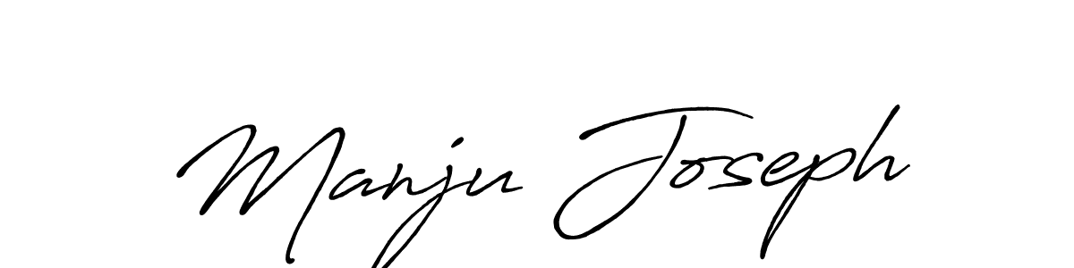 Make a beautiful signature design for name Manju Joseph. With this signature (Antro_Vectra_Bolder) style, you can create a handwritten signature for free. Manju Joseph signature style 7 images and pictures png