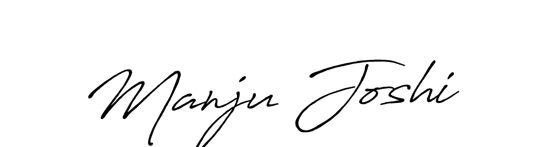 Manju Joshi stylish signature style. Best Handwritten Sign (Antro_Vectra_Bolder) for my name. Handwritten Signature Collection Ideas for my name Manju Joshi. Manju Joshi signature style 7 images and pictures png