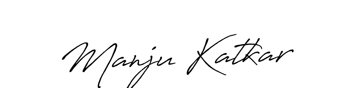 Use a signature maker to create a handwritten signature online. With this signature software, you can design (Antro_Vectra_Bolder) your own signature for name Manju Katkar. Manju Katkar signature style 7 images and pictures png