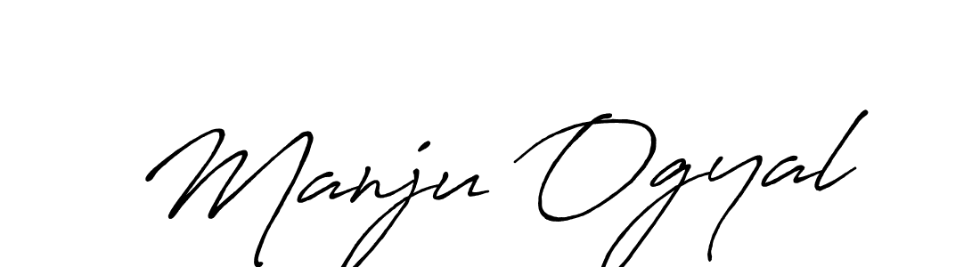 How to make Manju Ogyal signature? Antro_Vectra_Bolder is a professional autograph style. Create handwritten signature for Manju Ogyal name. Manju Ogyal signature style 7 images and pictures png