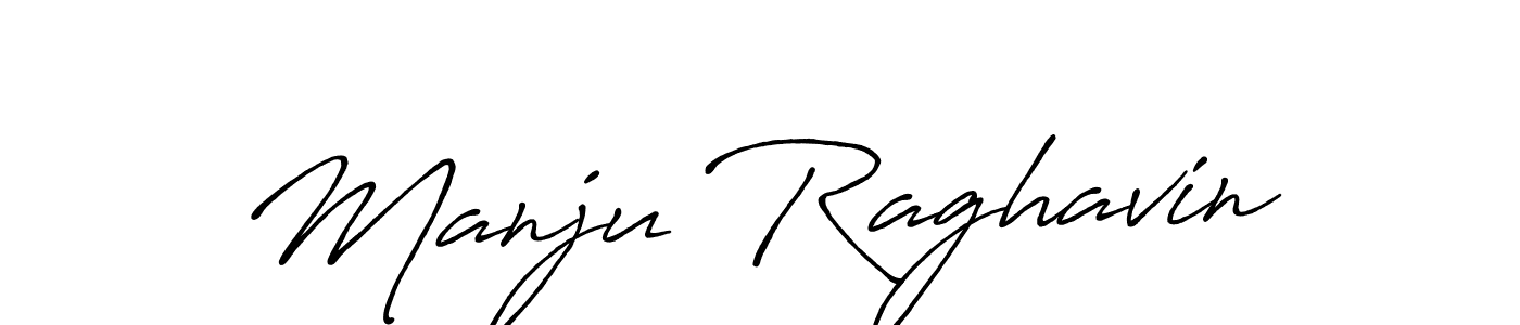 Design your own signature with our free online signature maker. With this signature software, you can create a handwritten (Antro_Vectra_Bolder) signature for name Manju Raghavin. Manju Raghavin signature style 7 images and pictures png