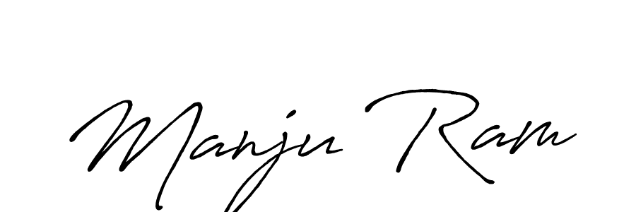 Also we have Manju Ram name is the best signature style. Create professional handwritten signature collection using Antro_Vectra_Bolder autograph style. Manju Ram signature style 7 images and pictures png