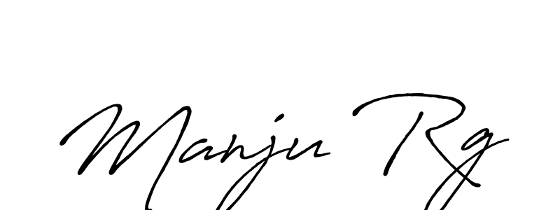 How to make Manju Rg name signature. Use Antro_Vectra_Bolder style for creating short signs online. This is the latest handwritten sign. Manju Rg signature style 7 images and pictures png