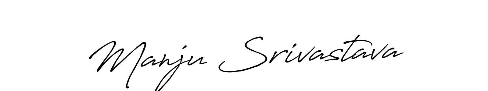 How to make Manju Srivastava signature? Antro_Vectra_Bolder is a professional autograph style. Create handwritten signature for Manju Srivastava name. Manju Srivastava signature style 7 images and pictures png