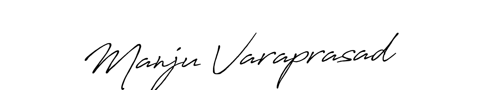 Also we have Manju Varaprasad name is the best signature style. Create professional handwritten signature collection using Antro_Vectra_Bolder autograph style. Manju Varaprasad signature style 7 images and pictures png