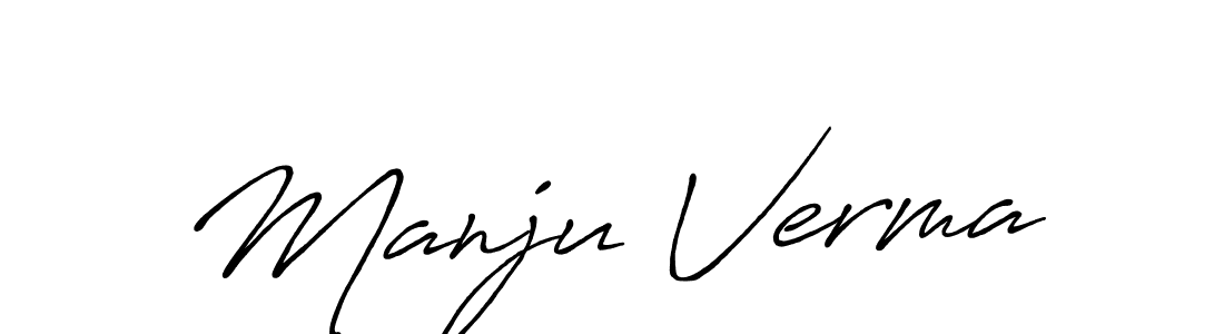 You should practise on your own different ways (Antro_Vectra_Bolder) to write your name (Manju Verma) in signature. don't let someone else do it for you. Manju Verma signature style 7 images and pictures png