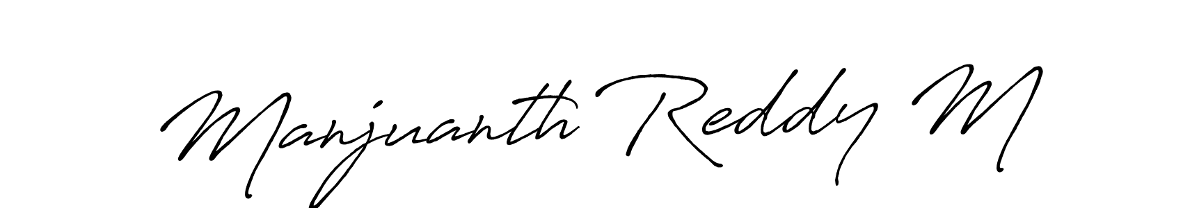 It looks lik you need a new signature style for name Manjuanth Reddy M. Design unique handwritten (Antro_Vectra_Bolder) signature with our free signature maker in just a few clicks. Manjuanth Reddy M signature style 7 images and pictures png