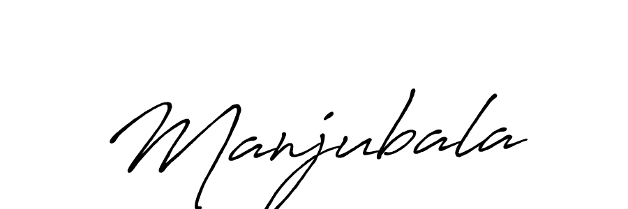 Design your own signature with our free online signature maker. With this signature software, you can create a handwritten (Antro_Vectra_Bolder) signature for name Manjubala. Manjubala signature style 7 images and pictures png