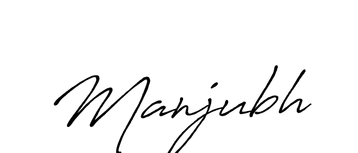 How to make Manjubh name signature. Use Antro_Vectra_Bolder style for creating short signs online. This is the latest handwritten sign. Manjubh signature style 7 images and pictures png
