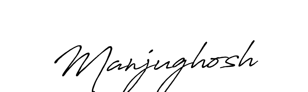 Use a signature maker to create a handwritten signature online. With this signature software, you can design (Antro_Vectra_Bolder) your own signature for name Manjughosh. Manjughosh signature style 7 images and pictures png