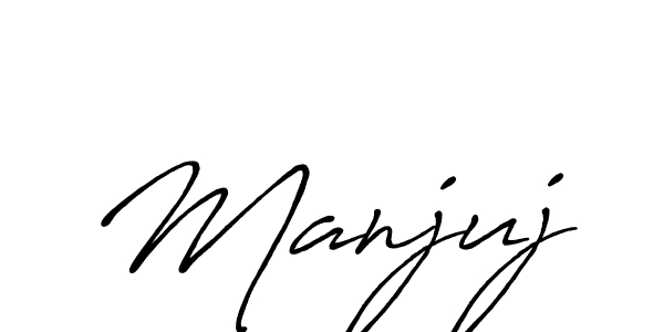 You should practise on your own different ways (Antro_Vectra_Bolder) to write your name (Manjuj) in signature. don't let someone else do it for you. Manjuj signature style 7 images and pictures png