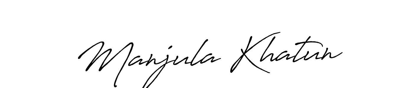 Also we have Manjula Khatun name is the best signature style. Create professional handwritten signature collection using Antro_Vectra_Bolder autograph style. Manjula Khatun signature style 7 images and pictures png
