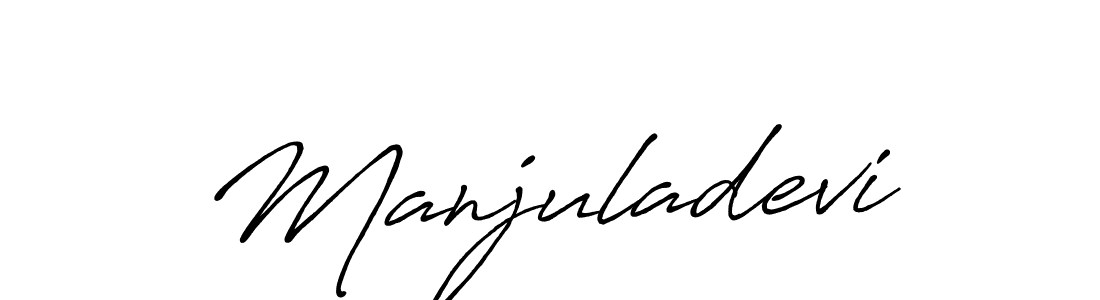 Create a beautiful signature design for name Manjuladevi. With this signature (Antro_Vectra_Bolder) fonts, you can make a handwritten signature for free. Manjuladevi signature style 7 images and pictures png