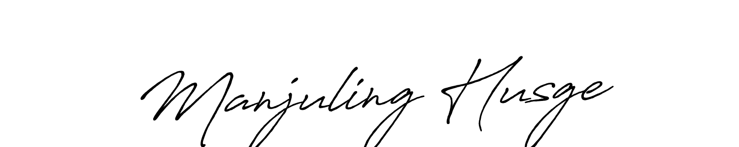 This is the best signature style for the Manjuling Husge name. Also you like these signature font (Antro_Vectra_Bolder). Mix name signature. Manjuling Husge signature style 7 images and pictures png