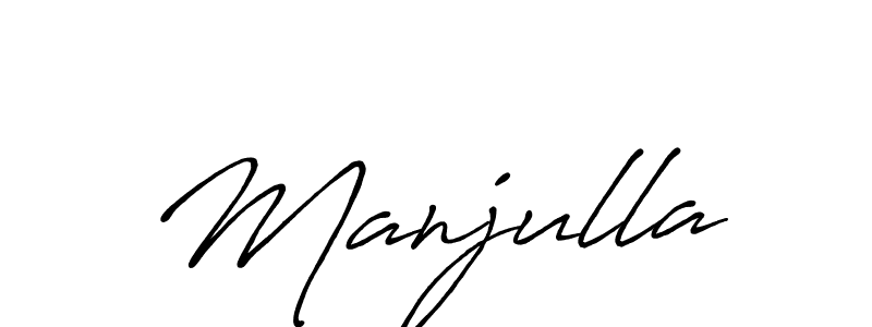 Create a beautiful signature design for name Manjulla. With this signature (Antro_Vectra_Bolder) fonts, you can make a handwritten signature for free. Manjulla signature style 7 images and pictures png