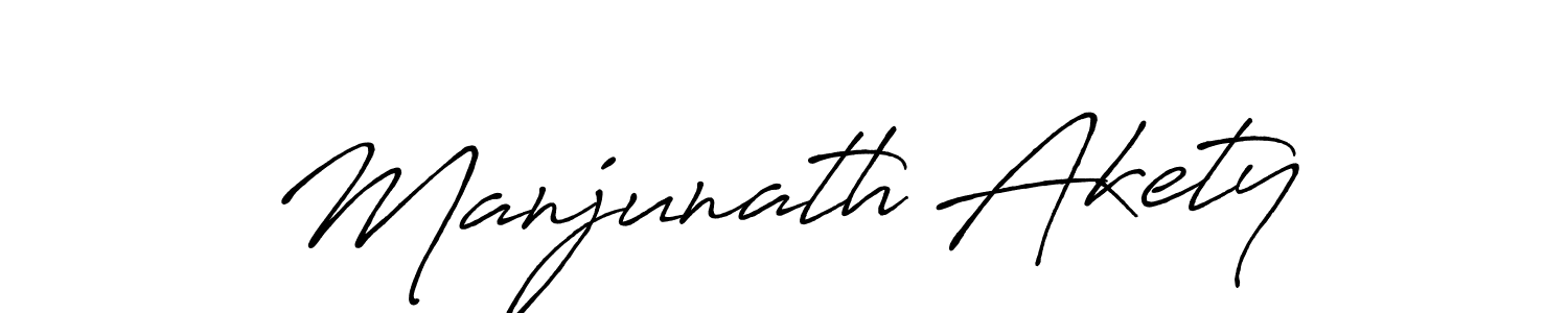 Create a beautiful signature design for name Manjunath Akety. With this signature (Antro_Vectra_Bolder) fonts, you can make a handwritten signature for free. Manjunath Akety signature style 7 images and pictures png