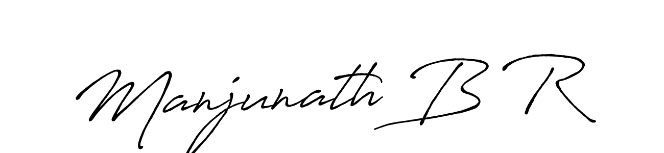 Use a signature maker to create a handwritten signature online. With this signature software, you can design (Antro_Vectra_Bolder) your own signature for name Manjunath B R. Manjunath B R signature style 7 images and pictures png