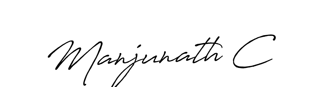 Create a beautiful signature design for name Manjunath C. With this signature (Antro_Vectra_Bolder) fonts, you can make a handwritten signature for free. Manjunath C signature style 7 images and pictures png