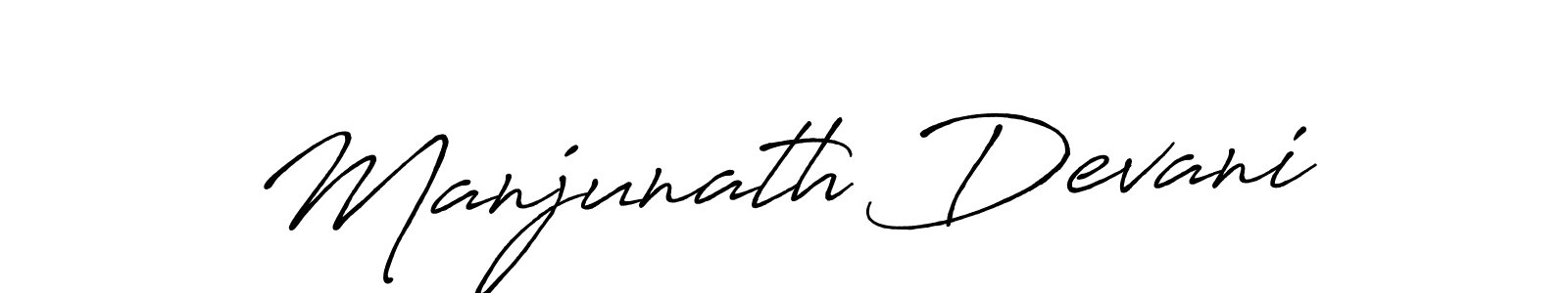 Manjunath Devani stylish signature style. Best Handwritten Sign (Antro_Vectra_Bolder) for my name. Handwritten Signature Collection Ideas for my name Manjunath Devani. Manjunath Devani signature style 7 images and pictures png