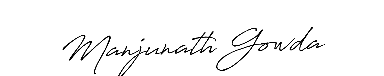 Also You can easily find your signature by using the search form. We will create Manjunath Gowda name handwritten signature images for you free of cost using Antro_Vectra_Bolder sign style. Manjunath Gowda signature style 7 images and pictures png