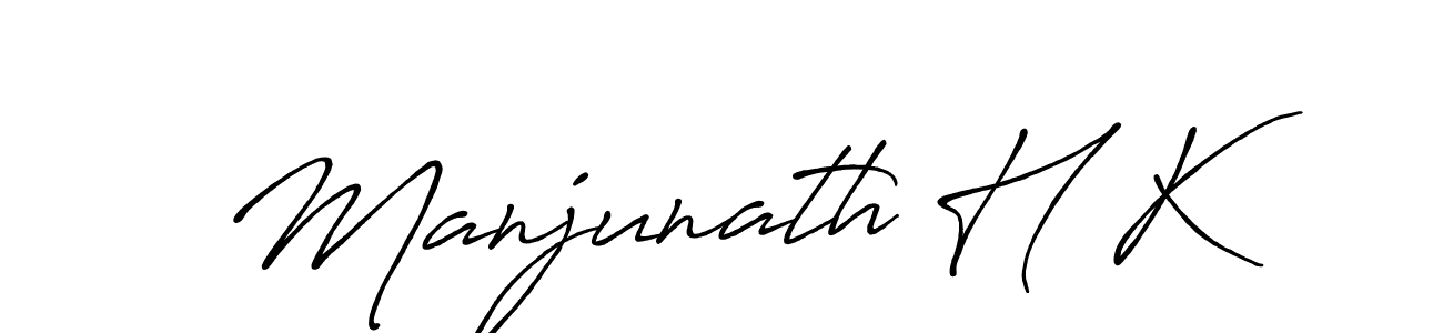 Design your own signature with our free online signature maker. With this signature software, you can create a handwritten (Antro_Vectra_Bolder) signature for name Manjunath H K. Manjunath H K signature style 7 images and pictures png