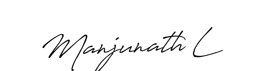 Also we have Manjunath L name is the best signature style. Create professional handwritten signature collection using Antro_Vectra_Bolder autograph style. Manjunath L signature style 7 images and pictures png