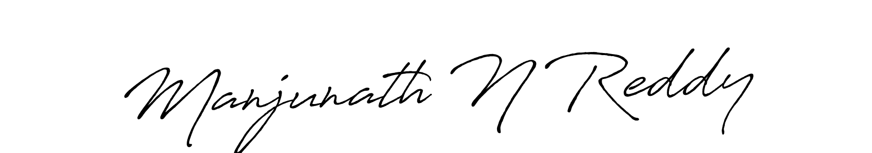 Also we have Manjunath N Reddy name is the best signature style. Create professional handwritten signature collection using Antro_Vectra_Bolder autograph style. Manjunath N Reddy signature style 7 images and pictures png