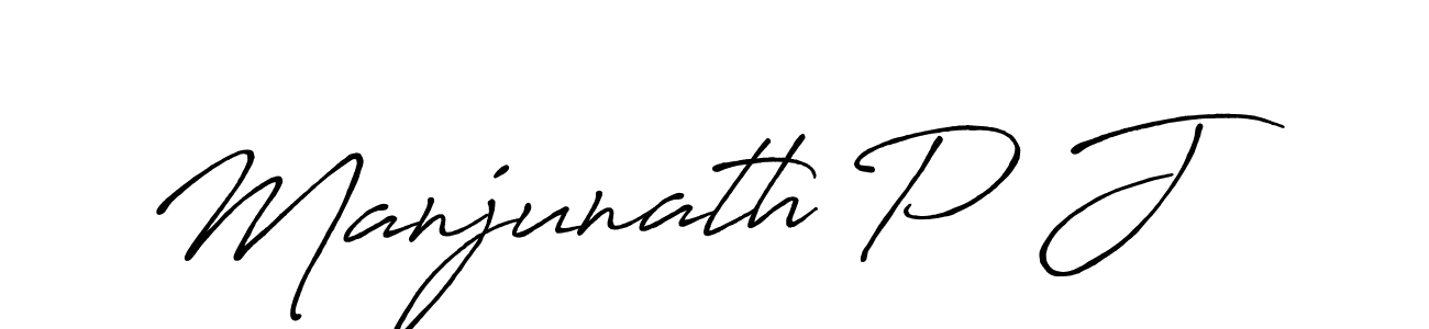 How to make Manjunath P J signature? Antro_Vectra_Bolder is a professional autograph style. Create handwritten signature for Manjunath P J name. Manjunath P J signature style 7 images and pictures png