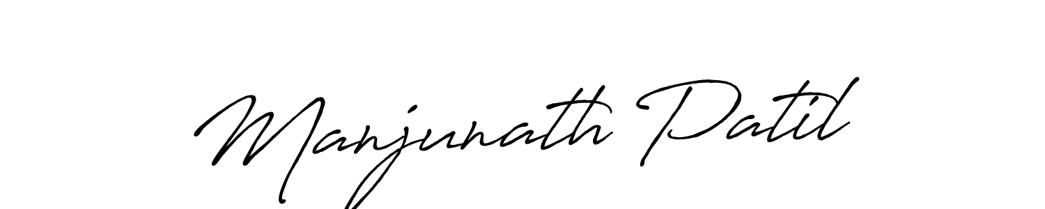 Create a beautiful signature design for name Manjunath Patil. With this signature (Antro_Vectra_Bolder) fonts, you can make a handwritten signature for free. Manjunath Patil signature style 7 images and pictures png