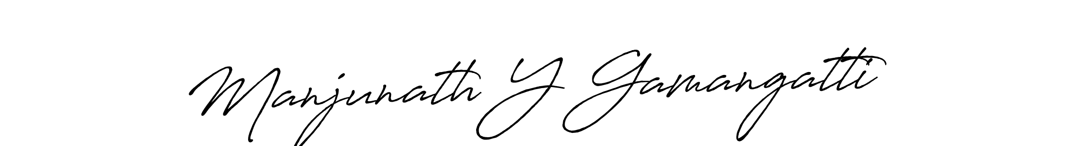 Make a beautiful signature design for name Manjunath Y Gamangatti. With this signature (Antro_Vectra_Bolder) style, you can create a handwritten signature for free. Manjunath Y Gamangatti signature style 7 images and pictures png