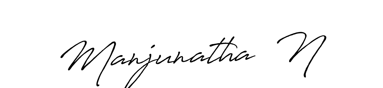 The best way (Antro_Vectra_Bolder) to make a short signature is to pick only two or three words in your name. The name Manjunatha  N include a total of six letters. For converting this name. Manjunatha  N signature style 7 images and pictures png