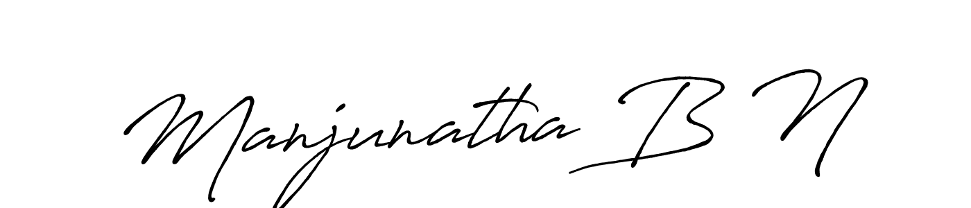 The best way (Antro_Vectra_Bolder) to make a short signature is to pick only two or three words in your name. The name Manjunatha B N include a total of six letters. For converting this name. Manjunatha B N signature style 7 images and pictures png