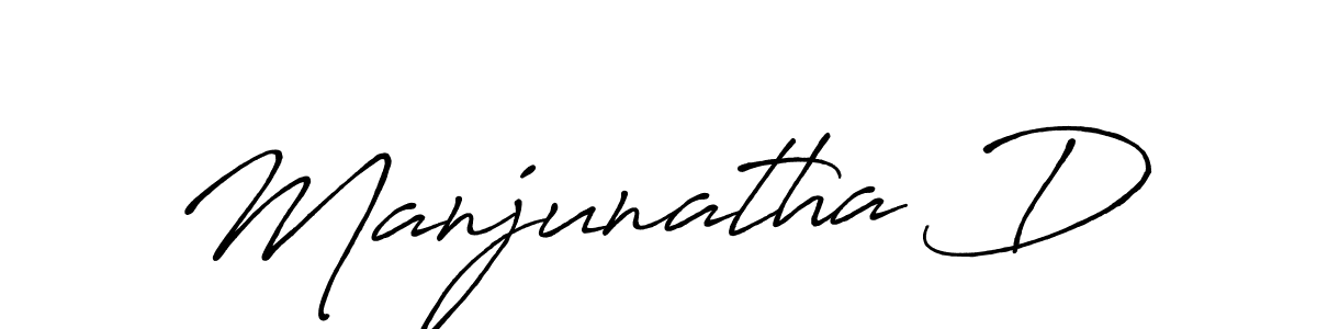 Make a beautiful signature design for name Manjunatha D. With this signature (Antro_Vectra_Bolder) style, you can create a handwritten signature for free. Manjunatha D signature style 7 images and pictures png