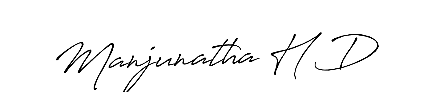 Design your own signature with our free online signature maker. With this signature software, you can create a handwritten (Antro_Vectra_Bolder) signature for name Manjunatha H D. Manjunatha H D signature style 7 images and pictures png
