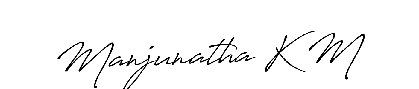 This is the best signature style for the Manjunatha K M name. Also you like these signature font (Antro_Vectra_Bolder). Mix name signature. Manjunatha K M signature style 7 images and pictures png