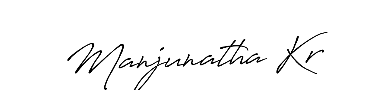 Create a beautiful signature design for name Manjunatha Kr. With this signature (Antro_Vectra_Bolder) fonts, you can make a handwritten signature for free. Manjunatha Kr signature style 7 images and pictures png