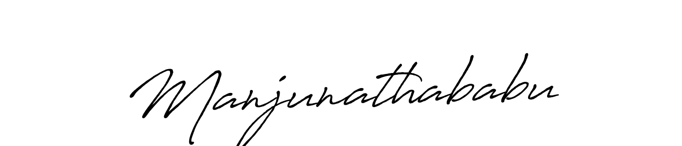 How to make Manjunathababu name signature. Use Antro_Vectra_Bolder style for creating short signs online. This is the latest handwritten sign. Manjunathababu signature style 7 images and pictures png