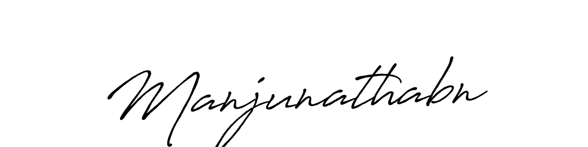 Also we have Manjunathabn name is the best signature style. Create professional handwritten signature collection using Antro_Vectra_Bolder autograph style. Manjunathabn signature style 7 images and pictures png