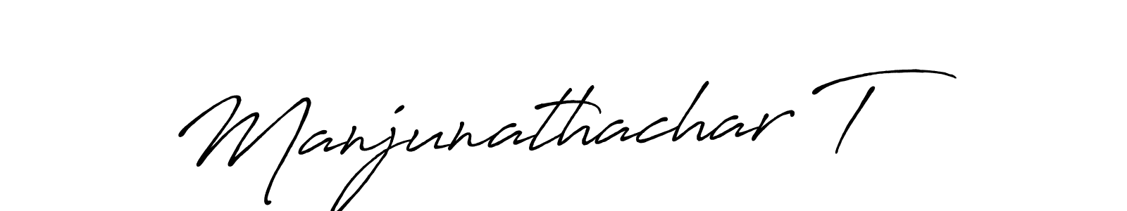 Similarly Antro_Vectra_Bolder is the best handwritten signature design. Signature creator online .You can use it as an online autograph creator for name Manjunathachar T. Manjunathachar T signature style 7 images and pictures png